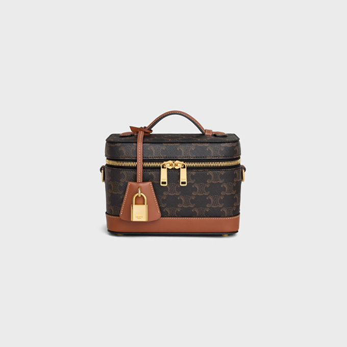 celine triomphe canvas vanity box bag